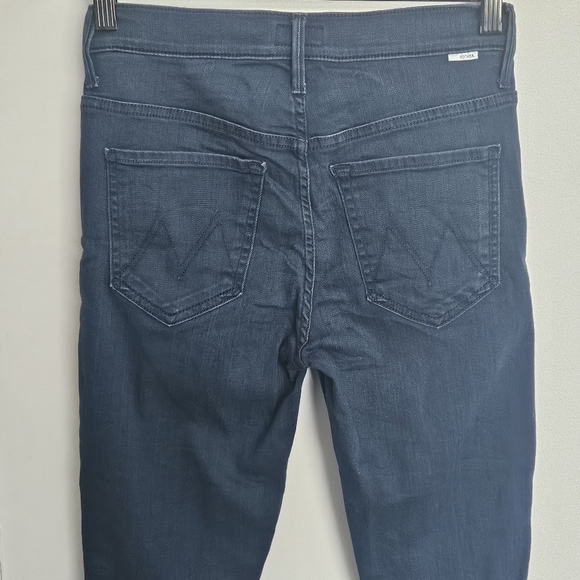 Mother Blue High-Waisted Looker Ankle Fray Jeans Size 27 - Picture 4 of 9